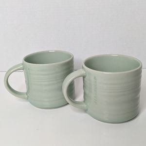 Starbucks Mint Ceramic Set of 2x Mugs